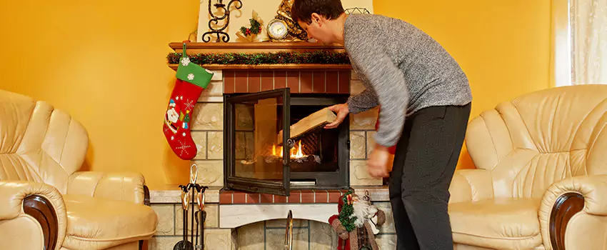 Rusted Metal Fireplace Restoration in Rutland, Vermont